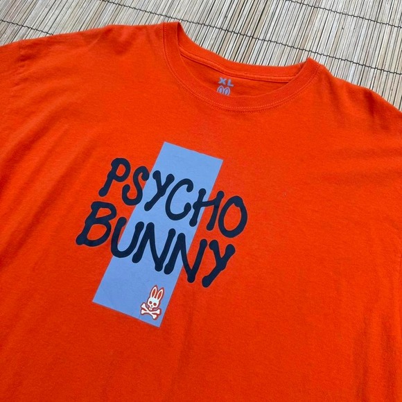 Psycho Bunny Graphic Tee – XL – Bright‎ Orange - Picture 1 of 8